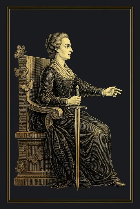 Карта Таро «Королева Мечей»